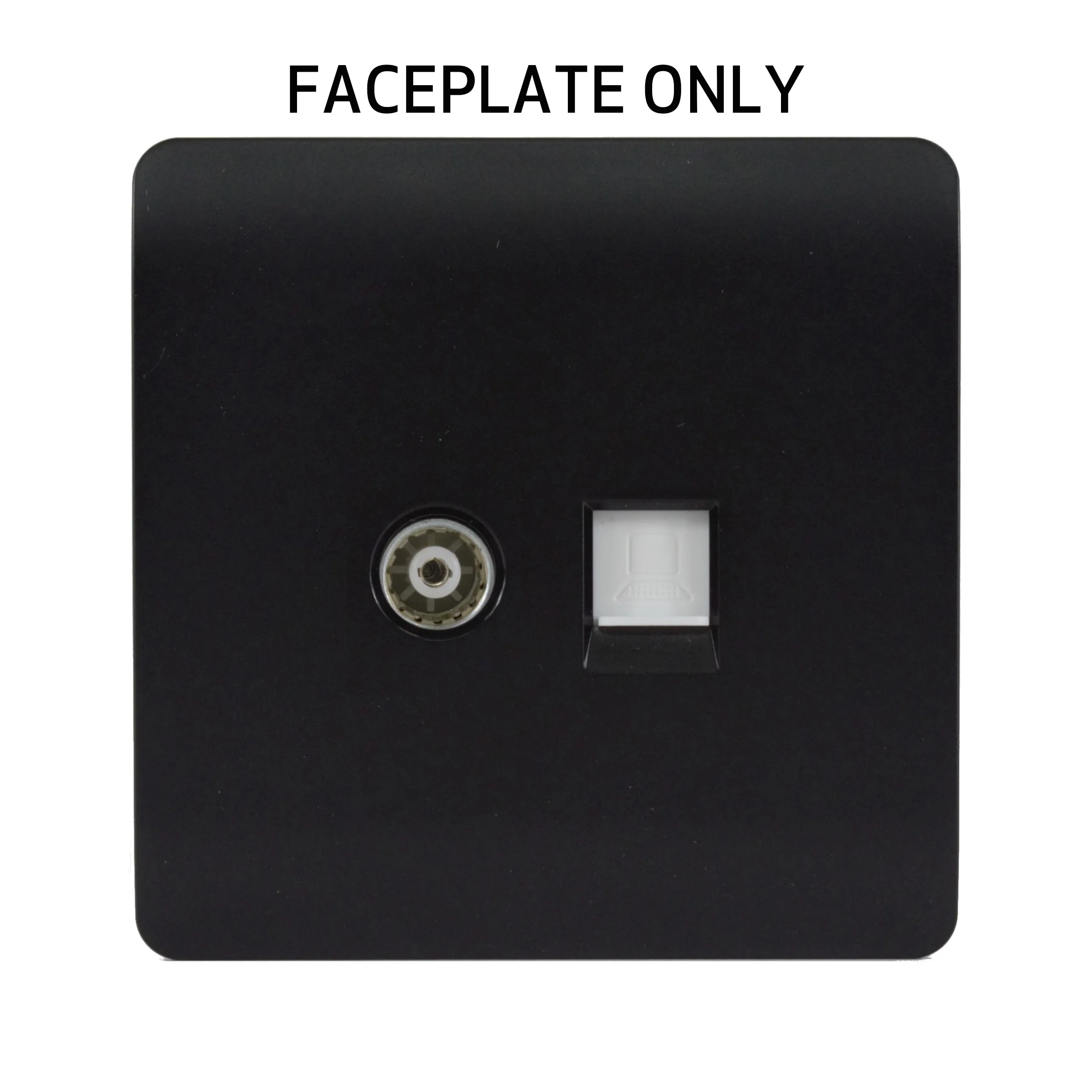 Matt Black Spare Plate Wiring Accessories Trendi Decorative Screwless